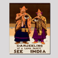 See India Vintage Darjeeling Tourism Poster 16X20 Inches/ Wrapped Canvas Decor