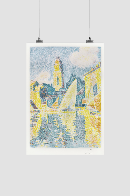 The Port, Saint–Tropez (ca. 1897–198) print in high resolution by Paul Signac