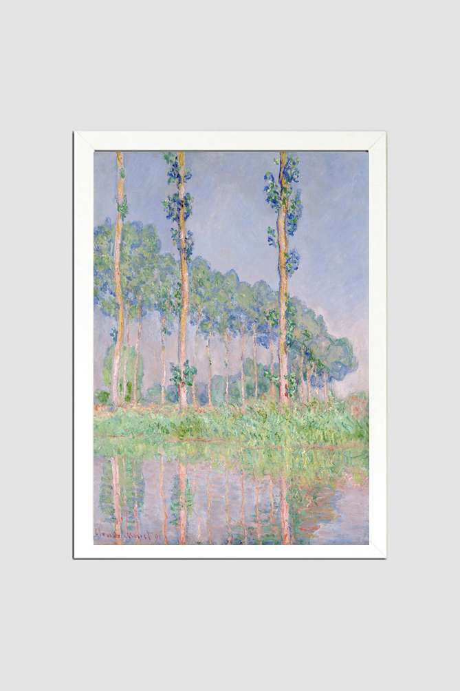 Monet's Poplars, Pink Effect (1891) famous painting