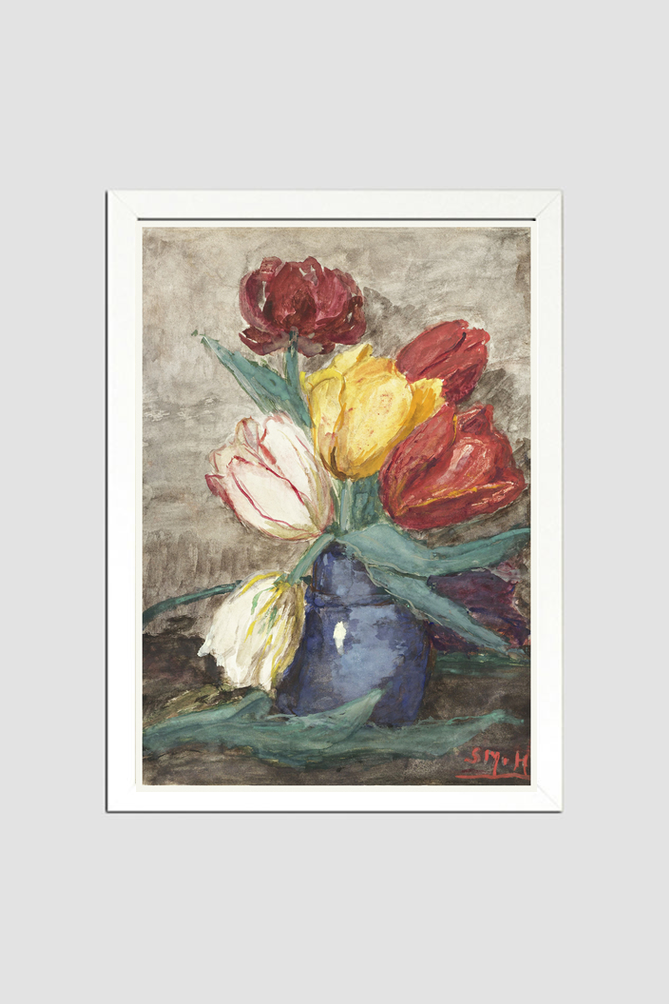 Tulips in a vase (1834–1909) by Sientje Mesdag-van Houten.