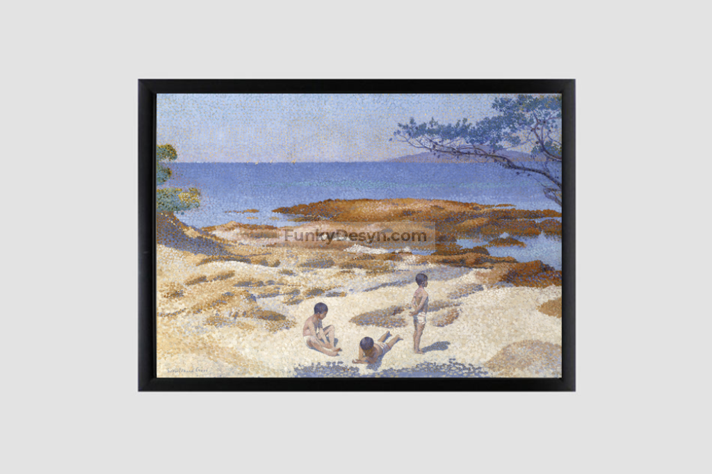 Beach at Cabasson (1891–1892) painting in high resolution by Henri-Edmond Cross