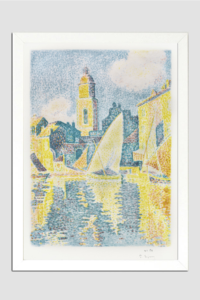The Port, Saint–Tropez (ca. 1897–198) print in high resolution by Paul Signac