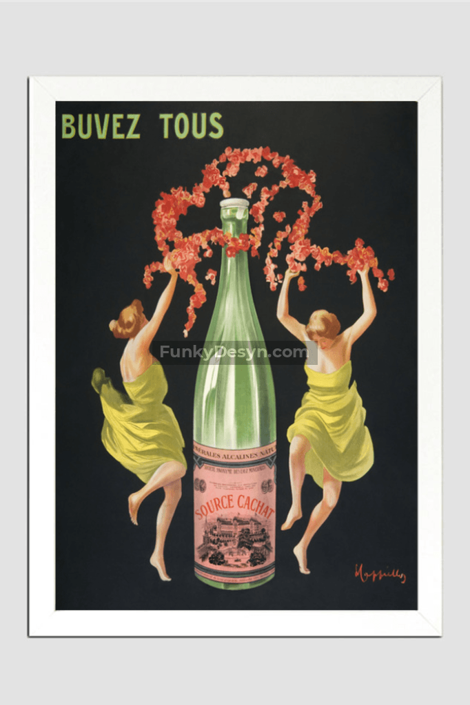 Drink all Evian-Cachat (ca.1912) by Leonetto Cappiello.