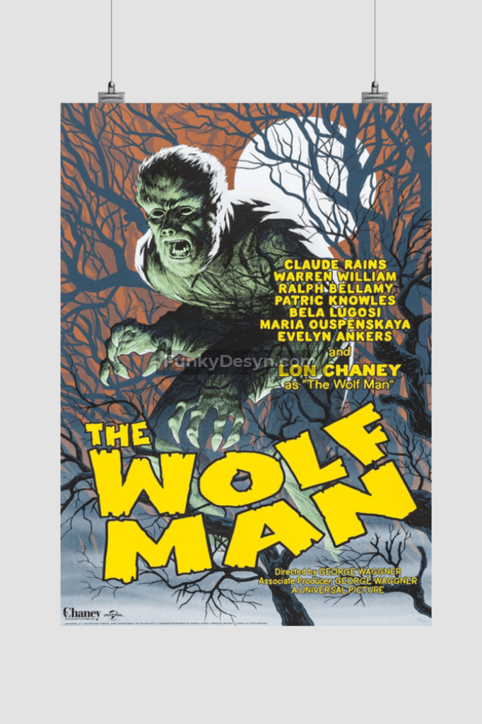 The Wolf Man -1941 11.7X16.54 Inches/ Rolled Poster Decor
