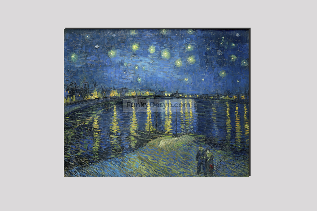Vincent Van Goghs Starry Night Over The Rhone (1888) Famous Landscape Painting 16X20 Inches/ Wrapped