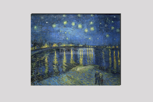 Vincent Van Goghs Starry Night Over The Rhone (1888) Famous Landscape Painting 16X20 Inches/ Wrapped