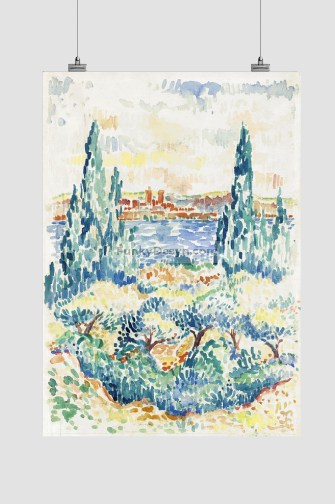 Antibes (1907) painting in high resolution by Henri-Edmond Cross
