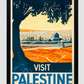 Visit Palestine Vintage Poster 11.7X16.54 Inches/ Black Framed Decor