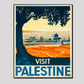 Visit Palestine Vintage Poster 16X20 Inches/ Wrapped Canvas Decor