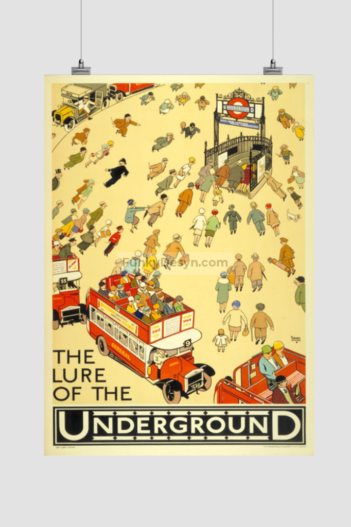 London Vintage Poster 11.7X16.54 Inches/ Rolled Decor