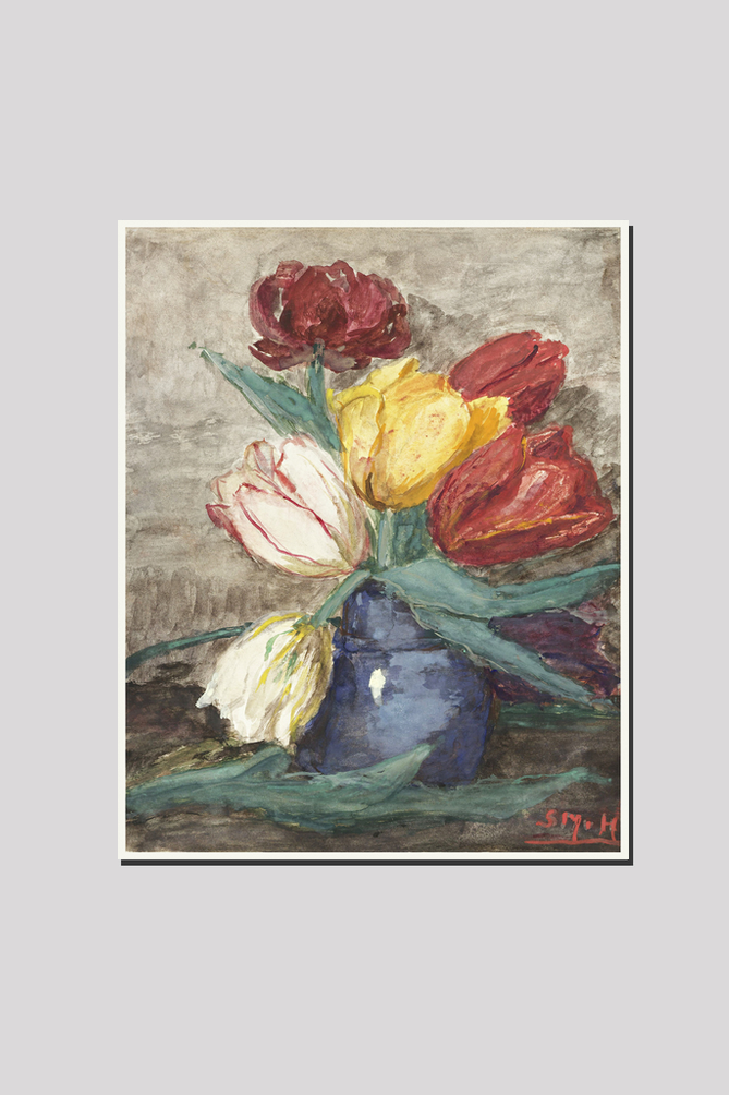 Tulips in a vase (1834–1909) by Sientje Mesdag-van Houten.