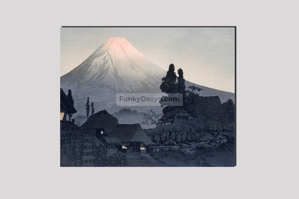 Mount Fuji From Mizukubo (1932) print in high resolution by Hiroaki Takahashi