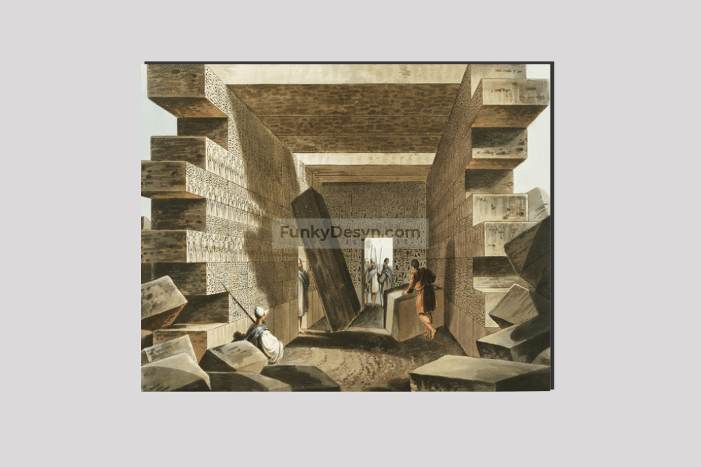 Interior of the Temple of Jupiter Ammon by Luigi Mayer (1755-1803).