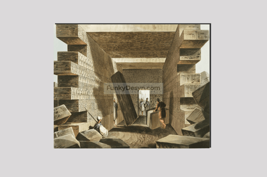 Interior of the Temple of Jupiter Ammon by Luigi Mayer (1755-1803).