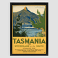 Vintage Tasmania Travel Poster 8.3X11.7 Inches/ Black Framed Decor