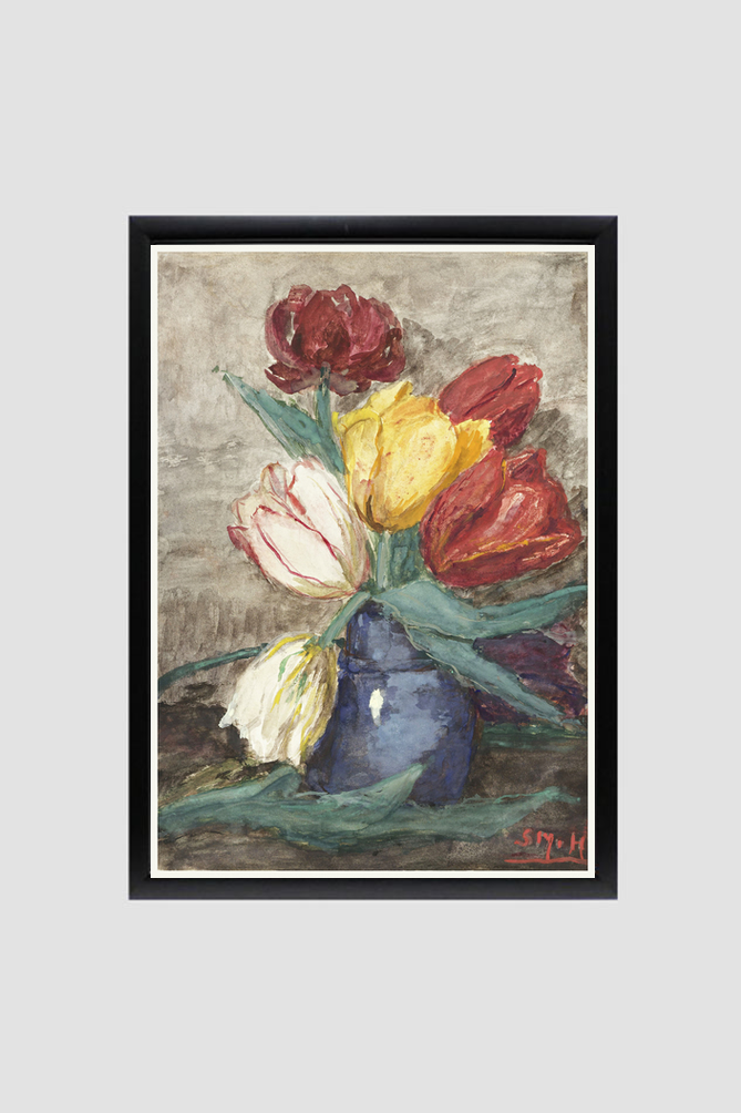 Tulips in a vase (1834–1909) by Sientje Mesdag-van Houten.