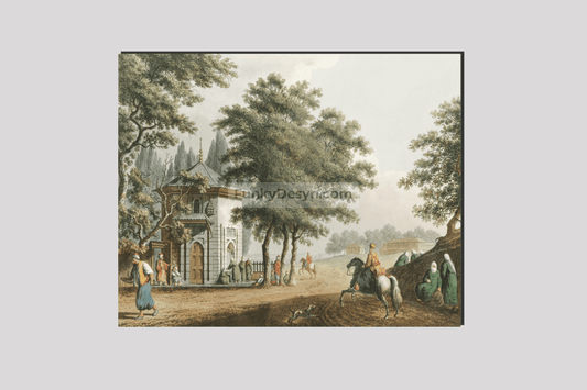 Pera from Views in the Ottoman Dominions, in Europe, in Asia, and some of the Mediterranean islands  by Luigi Mayer (1755-1803).