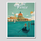Venice Vintage Travel Poster 16X20 Inches/ Wrapped Canvas Decor