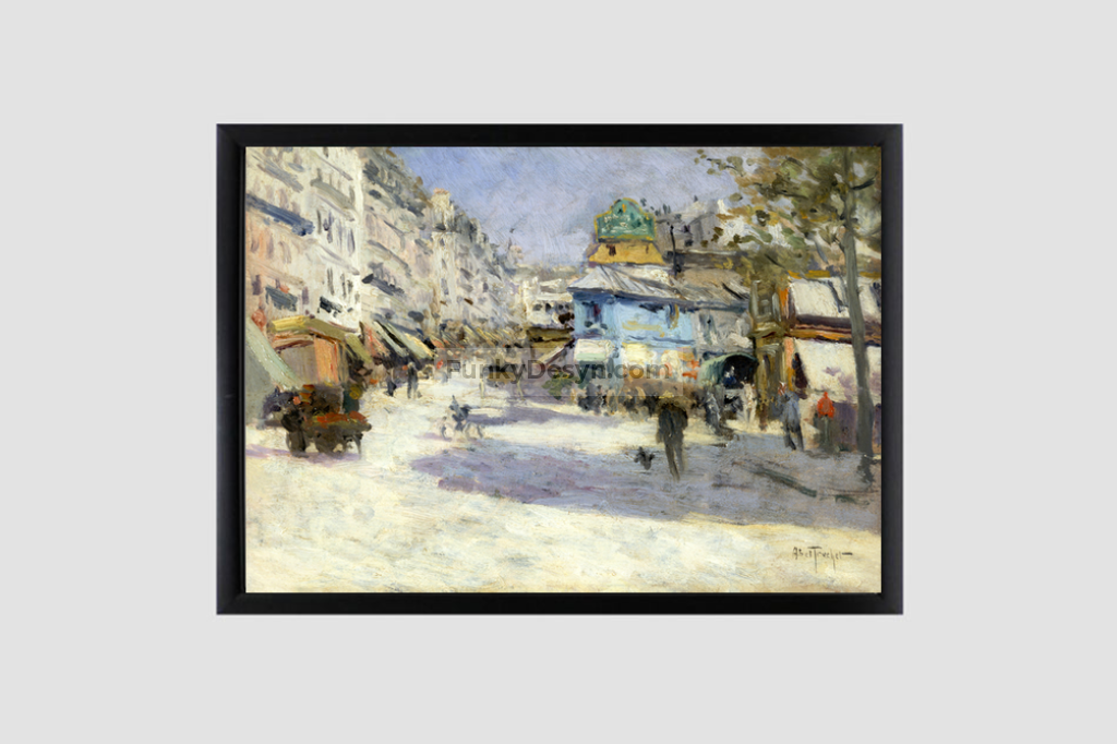 Rue Lepic, the corner of Rue Puget and Place Blanche (1890) by Louis Abel-Truchet