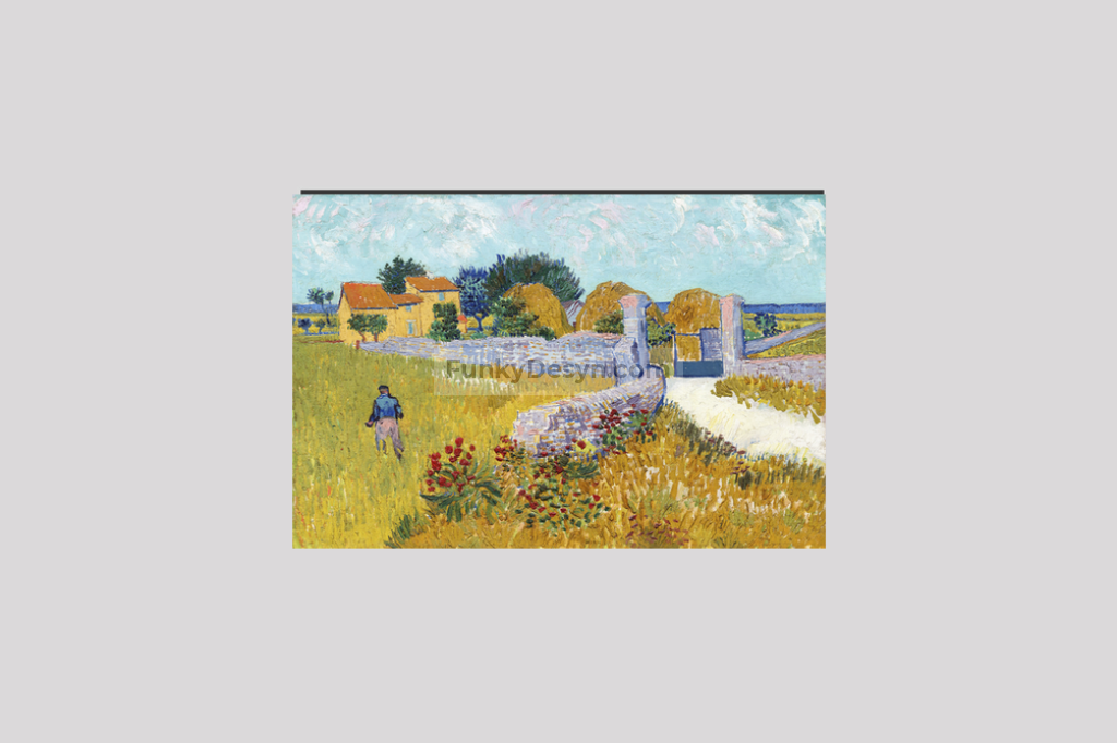 Farmhouse In Provence (1888) By Vincent Van Gogh. 8X12 Inches/ Wrapped Canvas