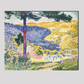 Valley with Fir; Shade on the Mountain (1909) painting in high resolution by Henri-Edmond Cross