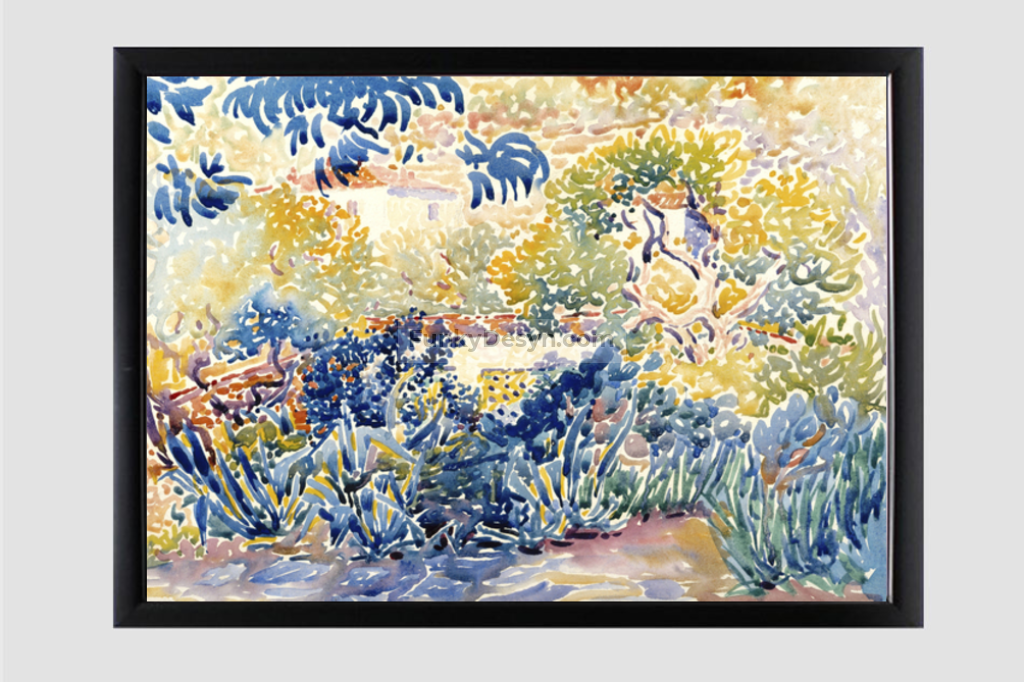 The Artist's Garden at Saint-Clair (1904–1905) painting by Henri-Edmond Cross
