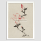 Large Pink Blossom on a Stem with Three Additional Buds by Katsushika Hokusai