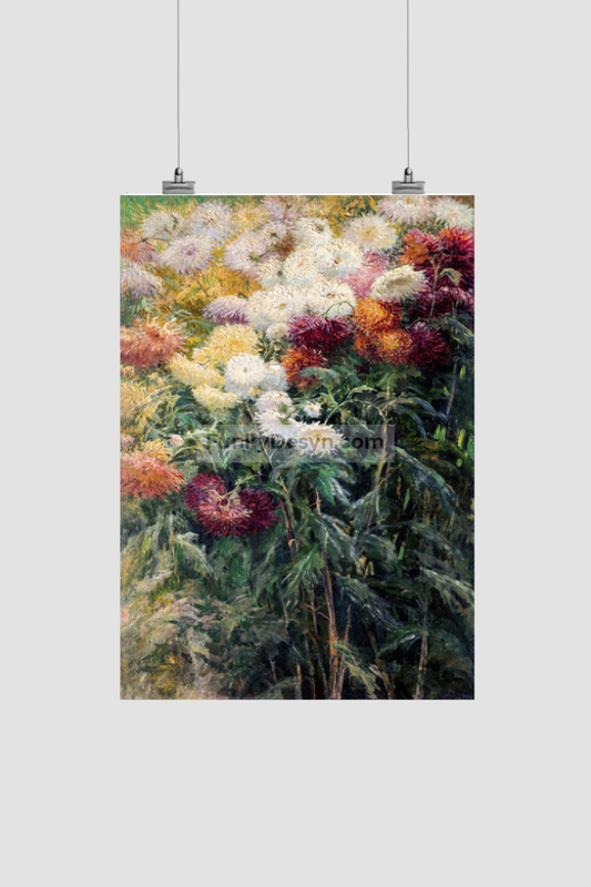 Chrysanthemums in the Garden at Petit–Gennevilliers (1893) painting  by Gustave Caillebotte.