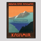 Vintage Kashmir Travel Poster 16X20 Inches/ Wrapped Canvas Decor