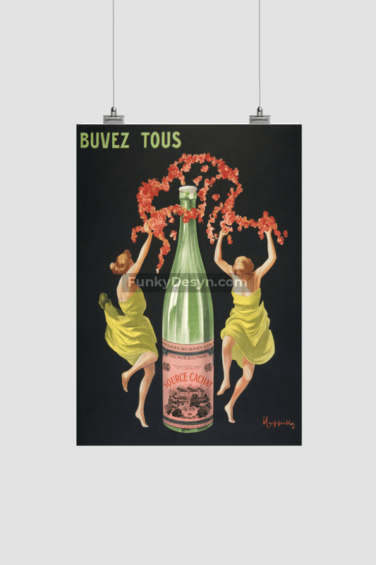 Drink all Evian-Cachat (ca.1912) by Leonetto Cappiello.