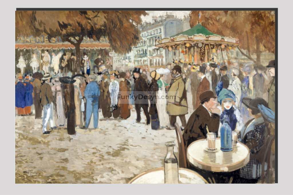 Fun fair, boulevard de Clichy (1910) by Louis Abel-Truchet