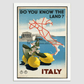 Vintage Italy Travel Poster Decor