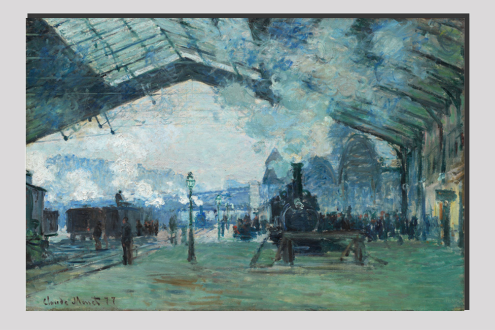 Arrival of the Normandy Train, Gare Saint-Lazare (1887) by Claude Monet