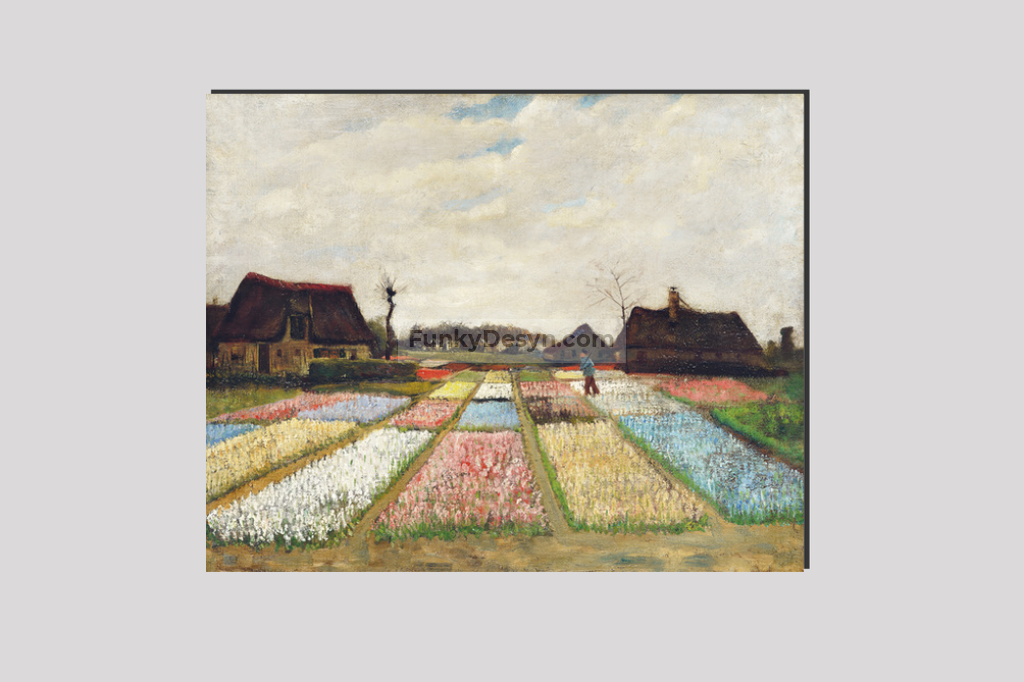 Flower Beds In Holland (1883) By Vincent Van Gogh. 16X20 Inches/ Wrapped Canvas