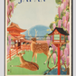 Visit Japan Vintage Travel Poster 20X30 Inches/ Wrapped Canvas Decor