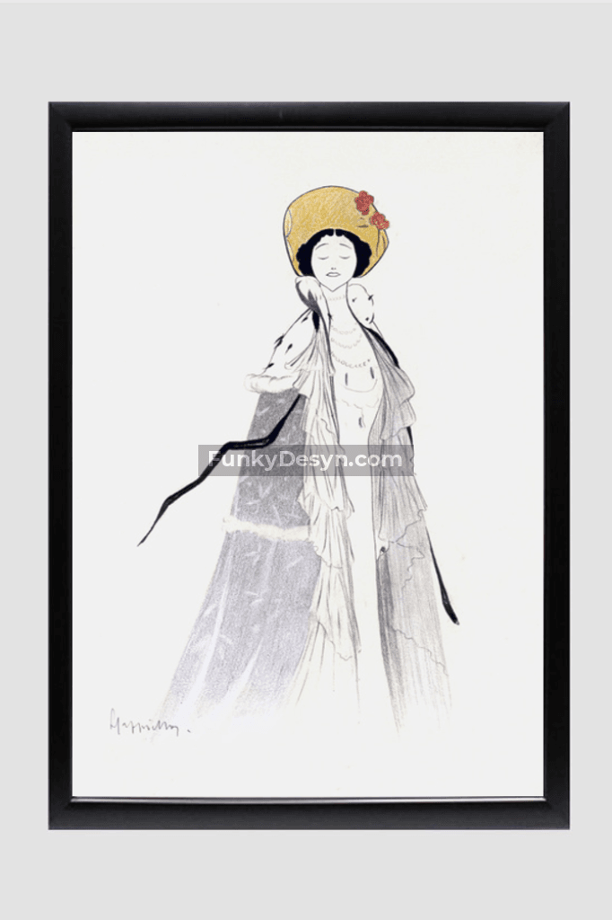 LINA CAVALIERI (1885–1942) painting by Leonetto Cappiello