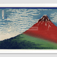Katsushika Hokusai's Fine Wind, Clear Morning (1760-1849), a famous traditional Japanese Ukyio-e style illustration of Mount Fuji