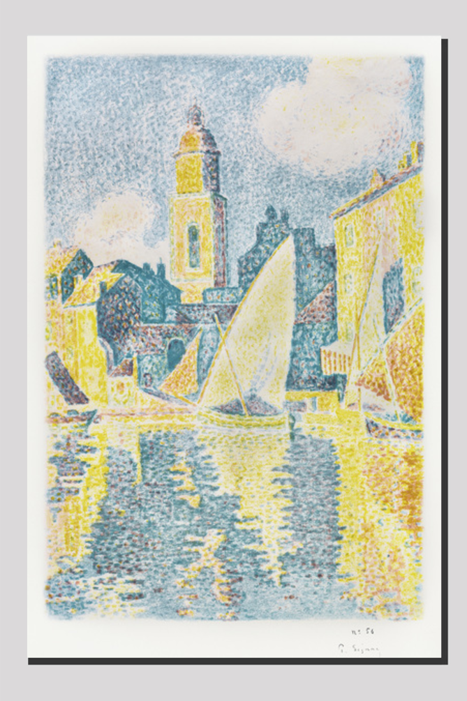 The Port, Saint–Tropez (ca. 1897–198) print in high resolution by Paul Signac