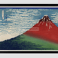 Katsushika Hokusai's Fine Wind, Clear Morning (1760-1849), a famous traditional Japanese Ukyio-e style illustration of Mount Fuji