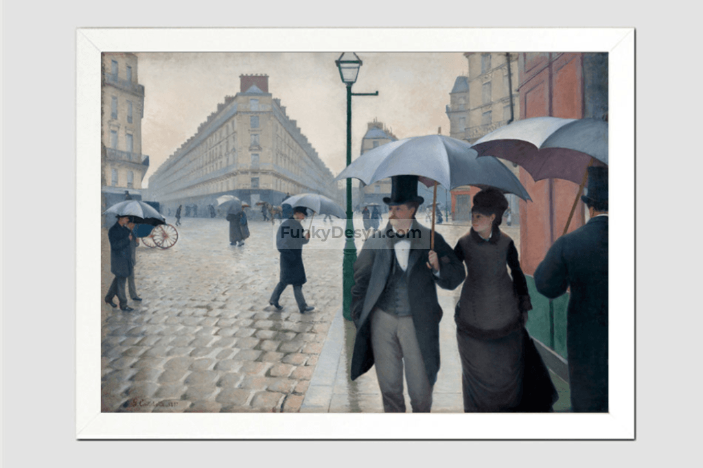 Paris Street Rainy Day (1877) painting  by Gustave Caillebotte