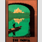 Visit India Vintage Lucknow Travel Poster 11.7X16.54 Inches/ Rolled Decor