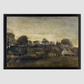 Farming Village At Twilight (1884) By Vincent Van Gogh 8.3X11.7 Inches/ Black Framed Poster
