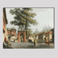 Caravansary at Kustchiuk Czemege from Views in the Ottoman Dominions, in Europe, in Asia, and some of the Mediterranean islands (1810)  by Luigi Mayer (1755-1803).