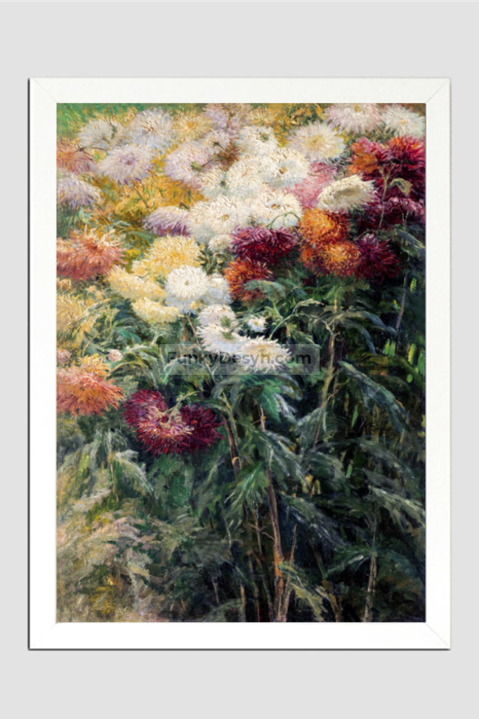 Chrysanthemums in the Garden at Petit–Gennevilliers (1893) painting  by Gustave Caillebotte.