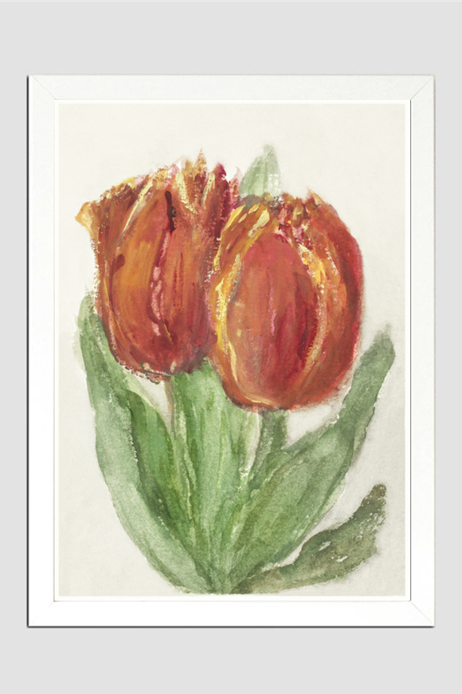 Two Red Tulips by Sientje Mesdag-van Houten (1834–1909).