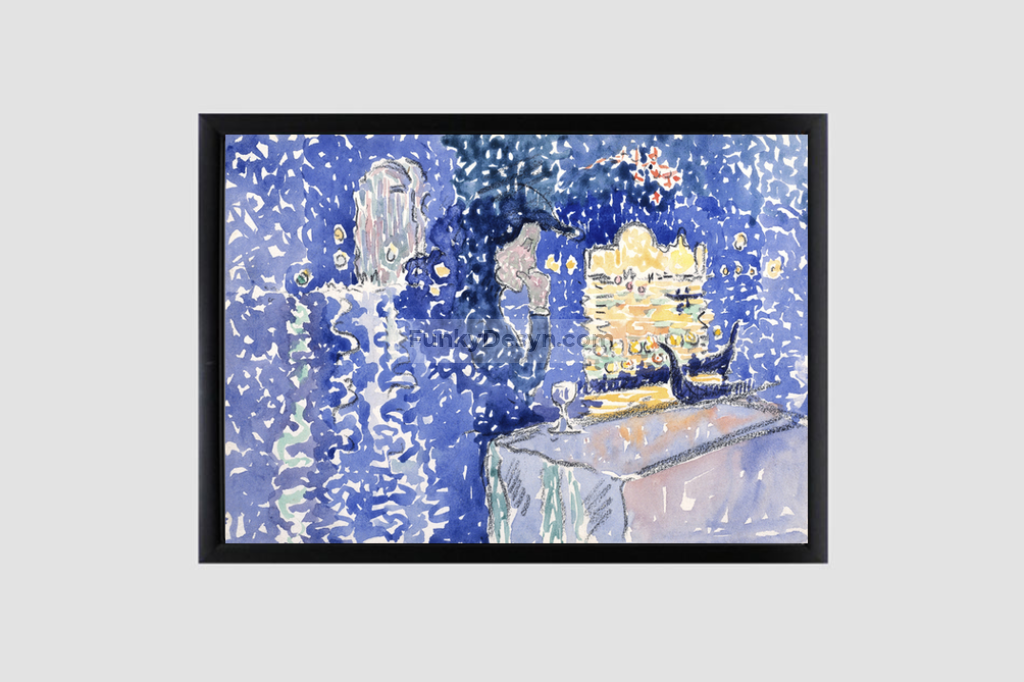 Venice Night of the Festival of the Redeemer (1903) painting in high resolution by Henri-Edmond Cross.