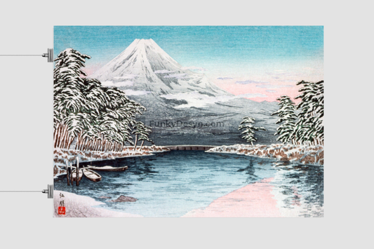 Mt. Fuji from Tagonoura, Snow Scene (1932)
