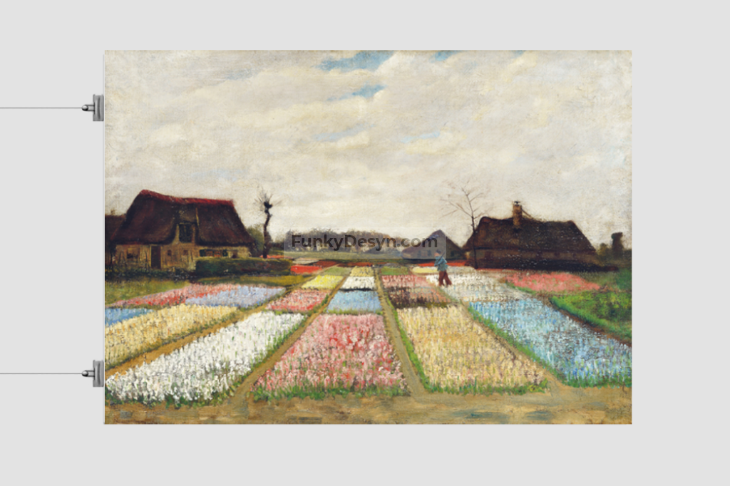Flower Beds In Holland (1883) By Vincent Van Gogh. 8.3X11.7 Inches/ Rolled Poster
