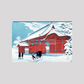 The Red Gate of Hongo in Snow (1926)  by Hiroaki Takahashi