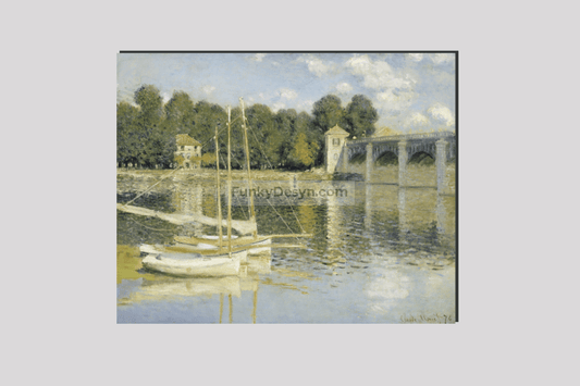 Monets The Argenteuil Bridge (1874) 16X20 Inches/ Wrapped Canvas